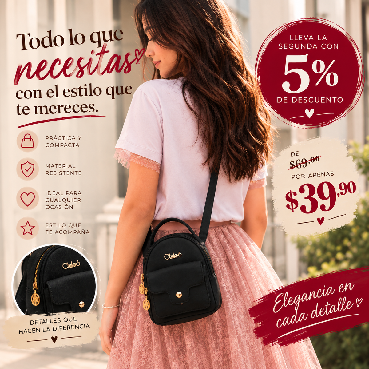 ¿Cansada de los bolsos que ocupan demasiado espacio?