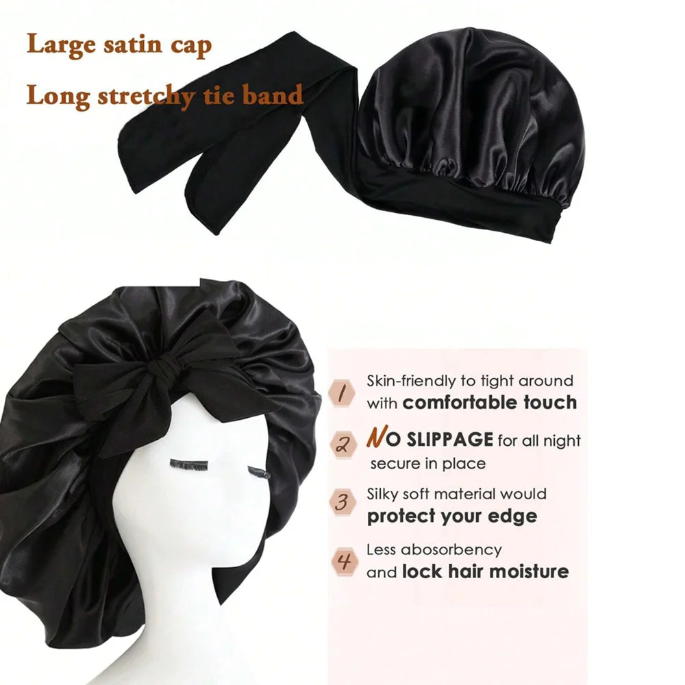 Satin Bonnet Silk Bonnet Adjustable